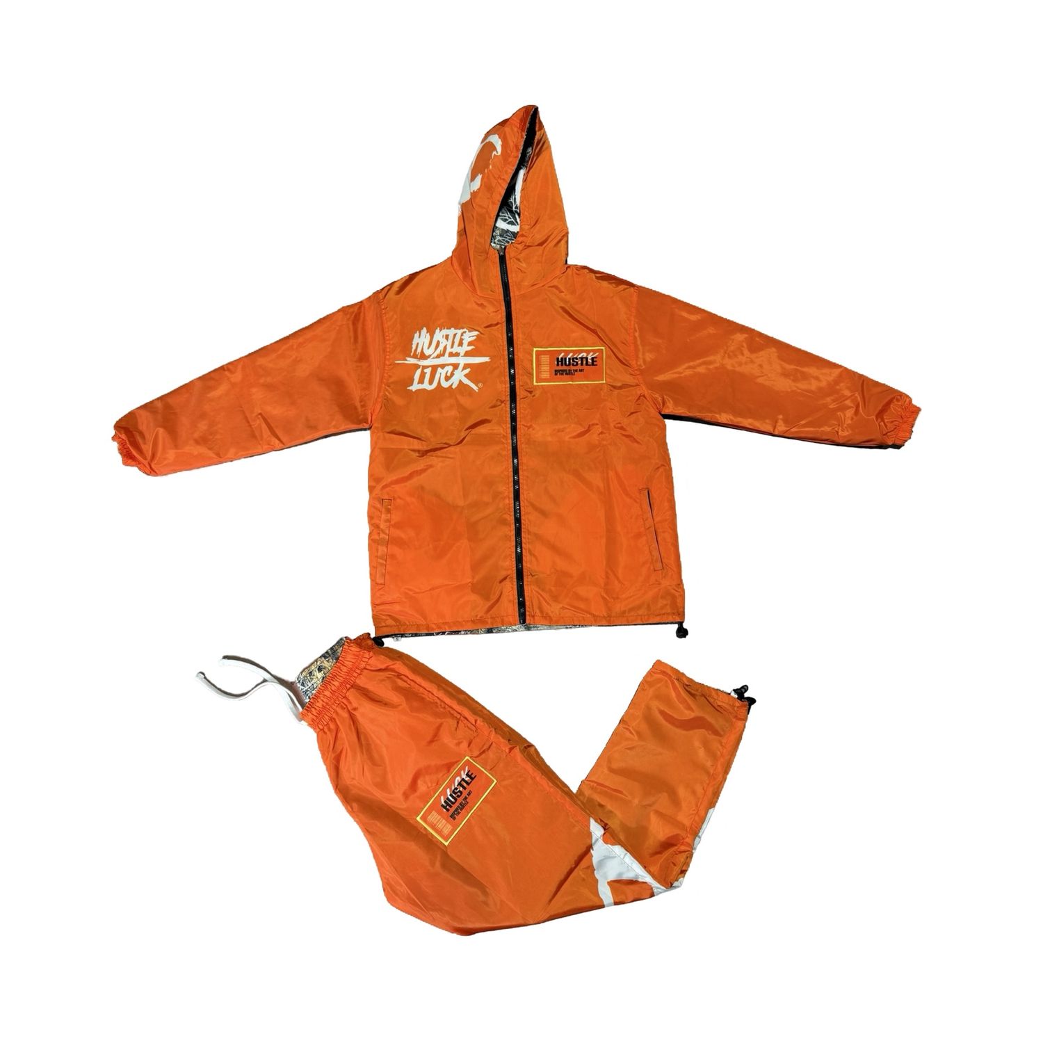 Reversible Camouflage Windbreaker Set, Colour: Orange, Size: S