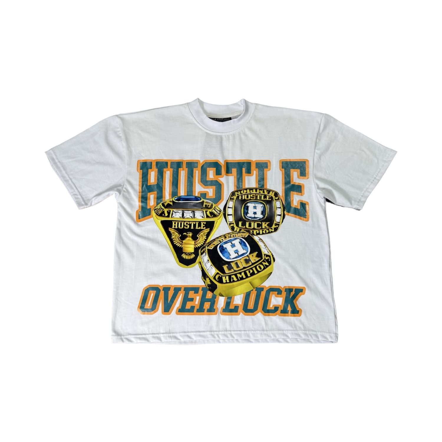 Championship T-Shirt, Colour: White/Teal, Size: S