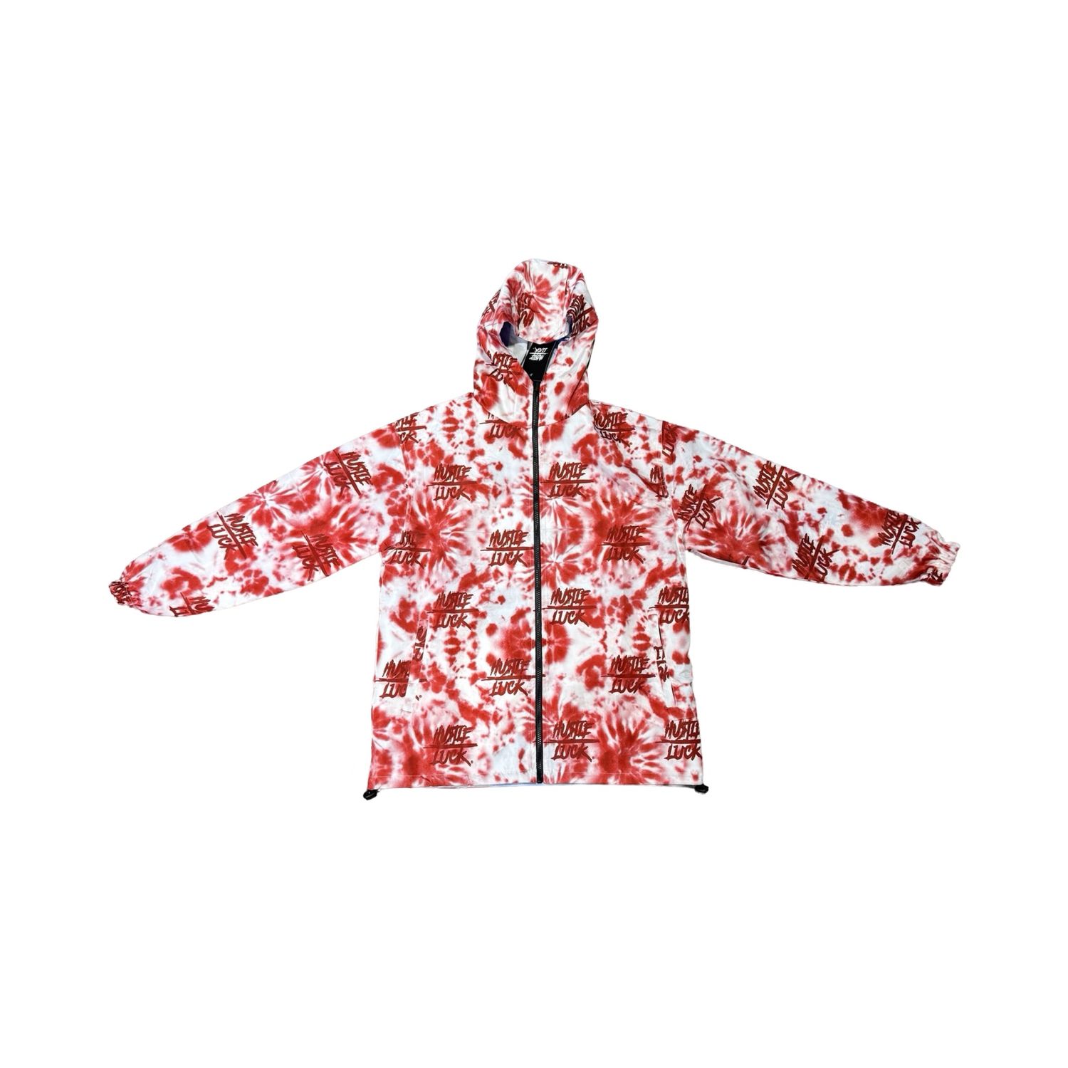 Reversible Windbreaker Jacket, Colour: Red &amp; Blue Tie Dye, Size: S