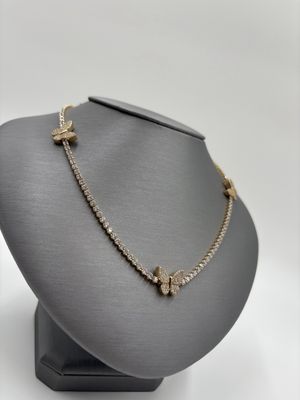Gargantilla Tennis de mariposa 14k