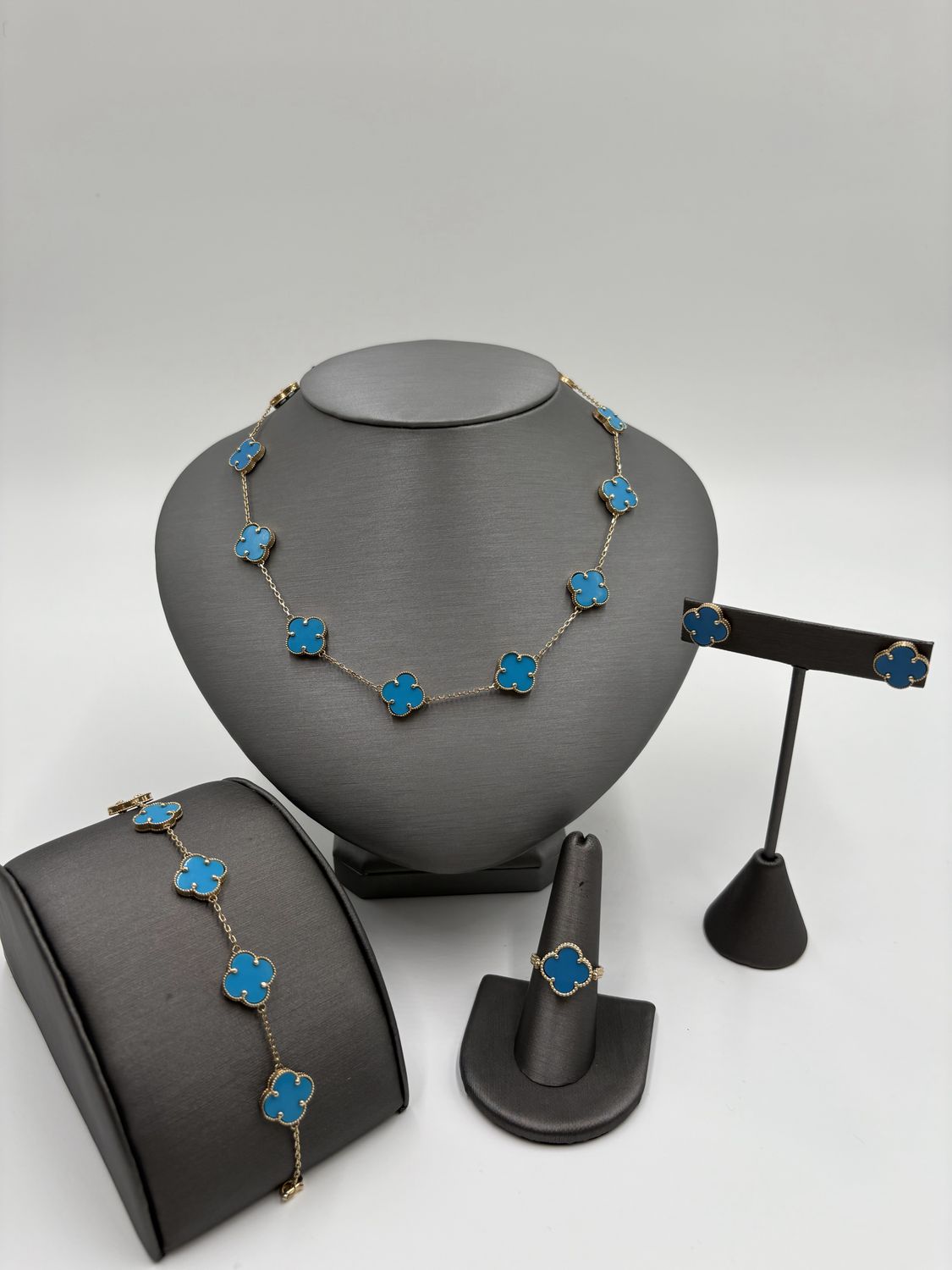 Set de flores 14k - Azul