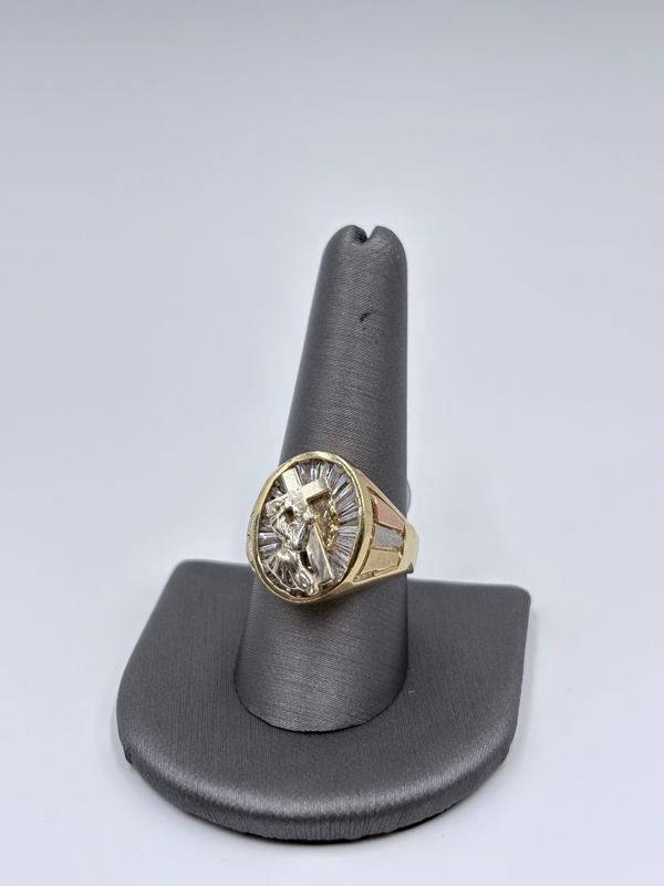 Anillo de hombre 3 oros 14k