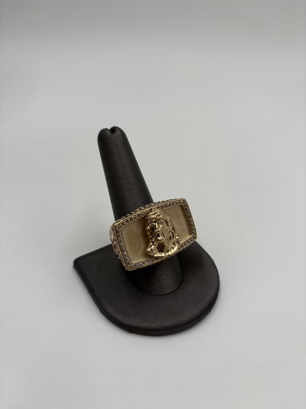 Anillo del rostro de cristo 10k