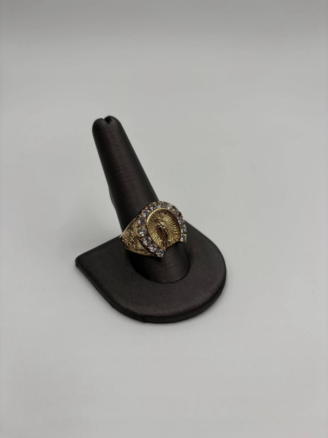 Anillo de hombre de la virgen de Guadalupe 10k