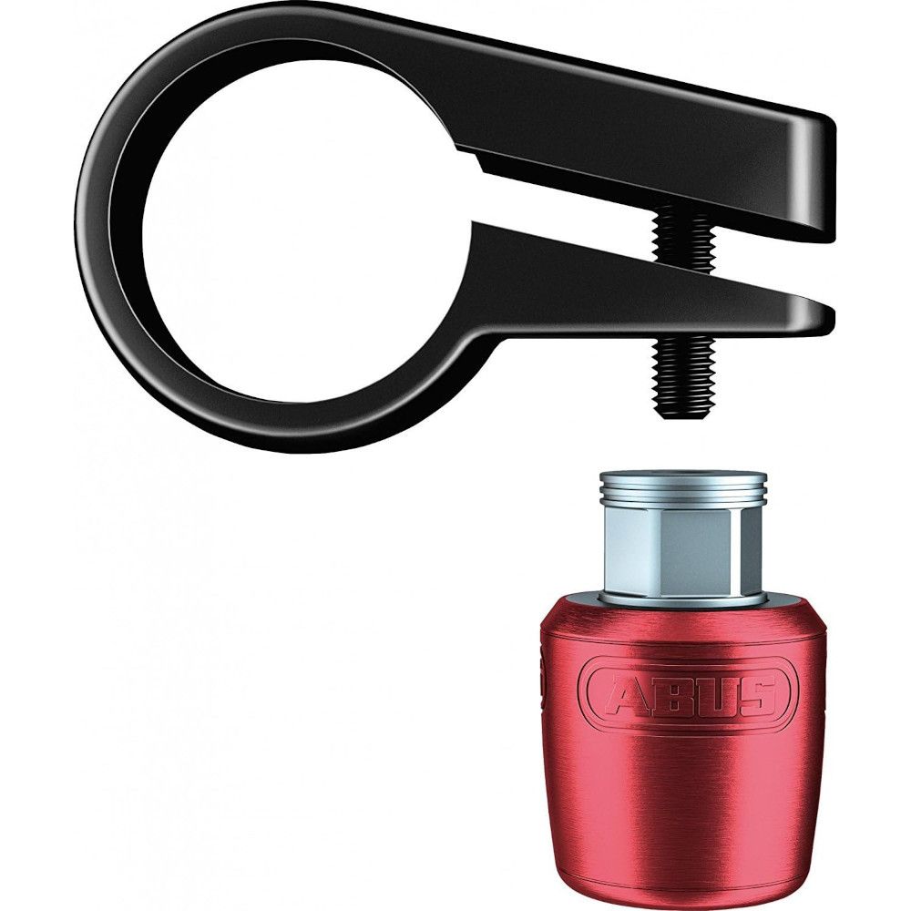 Abus Nutfix Locking Seatpost Clamp - 28.6mm - Red/Black