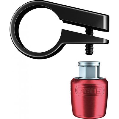 Abus Nutfix Locking Seatpost Clamp - 28.6mm - Red/Black