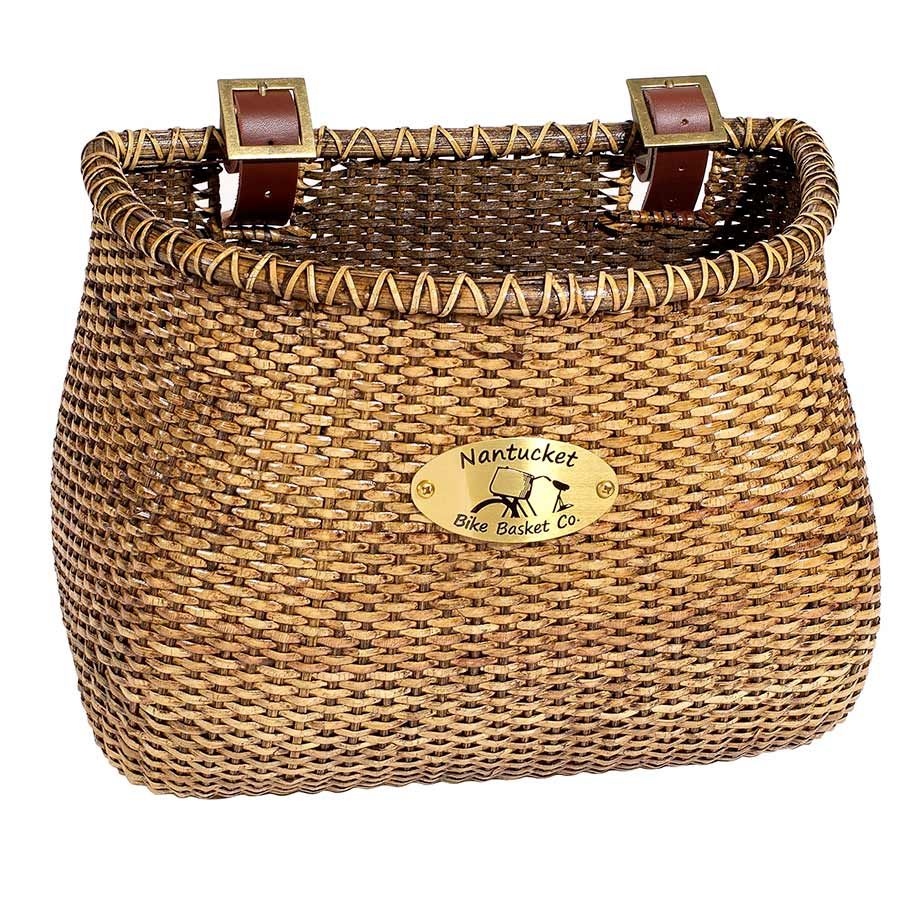 Nantucket Lightship Wicker Basket - Brown Stained