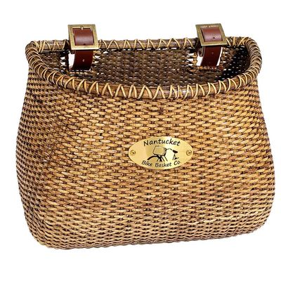 Nantucket Lightship Wicker Basket - Brown Stained