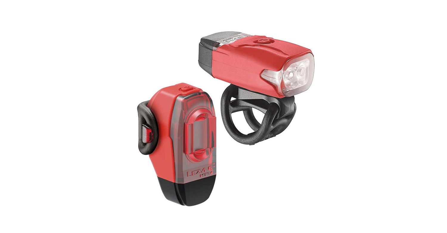 Lezyne KTV Drive Front/Rear Light Set USB - Red