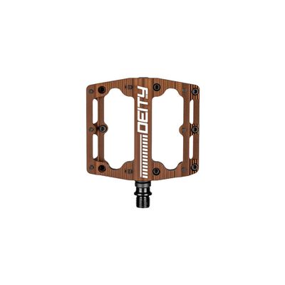 Deity Black Kat Platform Aluminum Pedals - Bronze - w/Cr-Mo Spindle