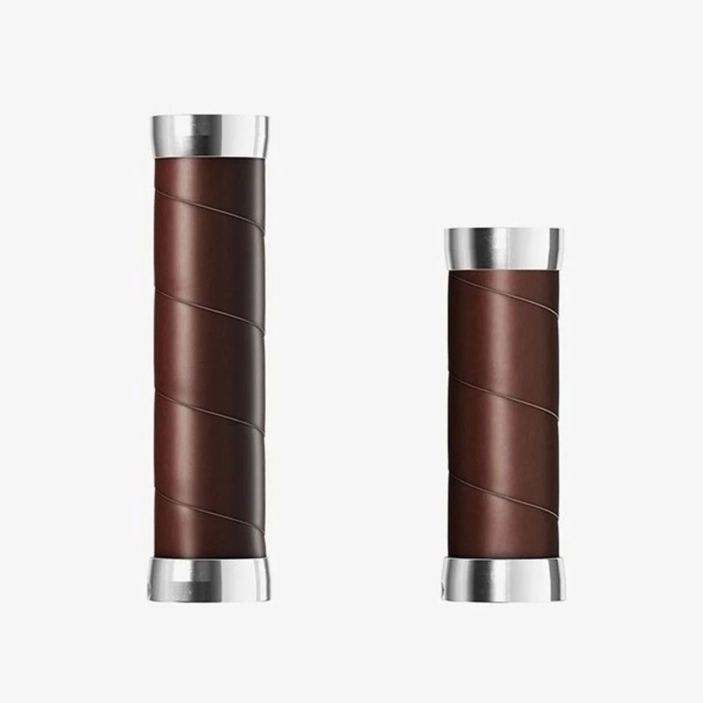 Brooks Slender Grips 130/100 - Leather Wrap - Brown