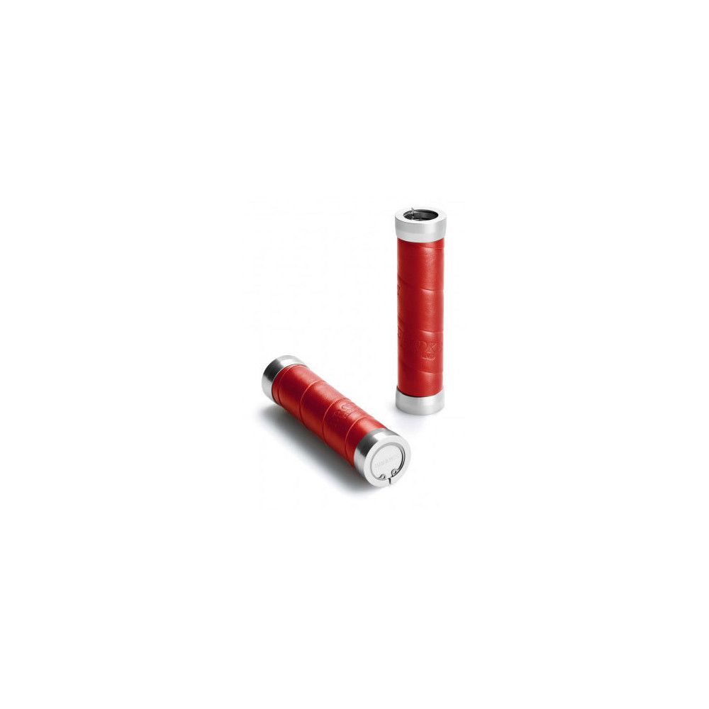 Brooks Slender Grips 130/130 - Leather Wrap - Red