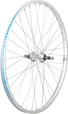 49N 26&quot; Rear Wheel -Freewheel - Rim Nutted  Solid Axle- Silver
