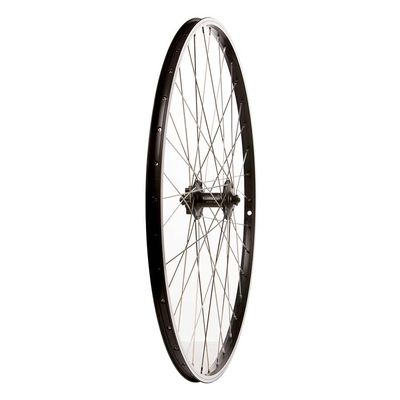 Touring 700C Front  Wheel Alex DM18 Black/ Shimano HB-M475, Holes: 36, QR, 100mm, Rim and Disc IS 6-bolt