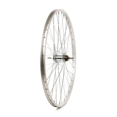 Wheel Shop, Alex C1000 Silver/ CF-E10 Coaster 18T, Wheel, Rear, 26&#39;&#39; / 559, Holes: 36, Bolt-on, 110mm, Coaster