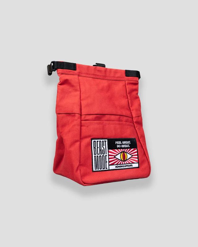 Rúngne - Beast Mode Chalk Bucket - Brick Red - Bouldering Chalk Bag