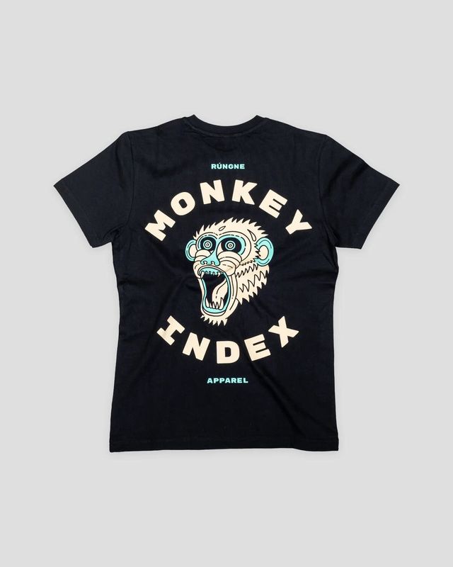 Rúngne - Monkey Index Tee - Regular Fit - Black