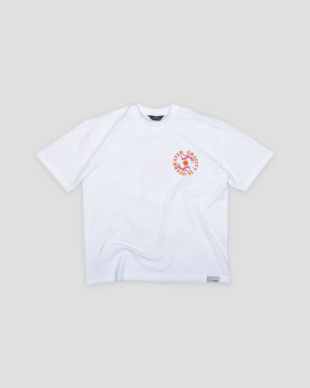 Rúngne - Gravity is Overrated Tee - Oversized Fit - White