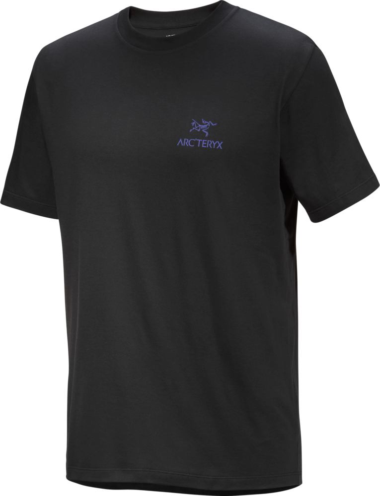 Arc&#39;teryx - Kragg SL Cotton Bird Word SS M - Black/Electra - Men&#39;s T-Shirt
