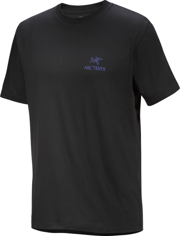 Arc&#39;teryx - Kragg SL Cotton Bird Word SS M - Black/Electra - Men&#39;s T-Shirt