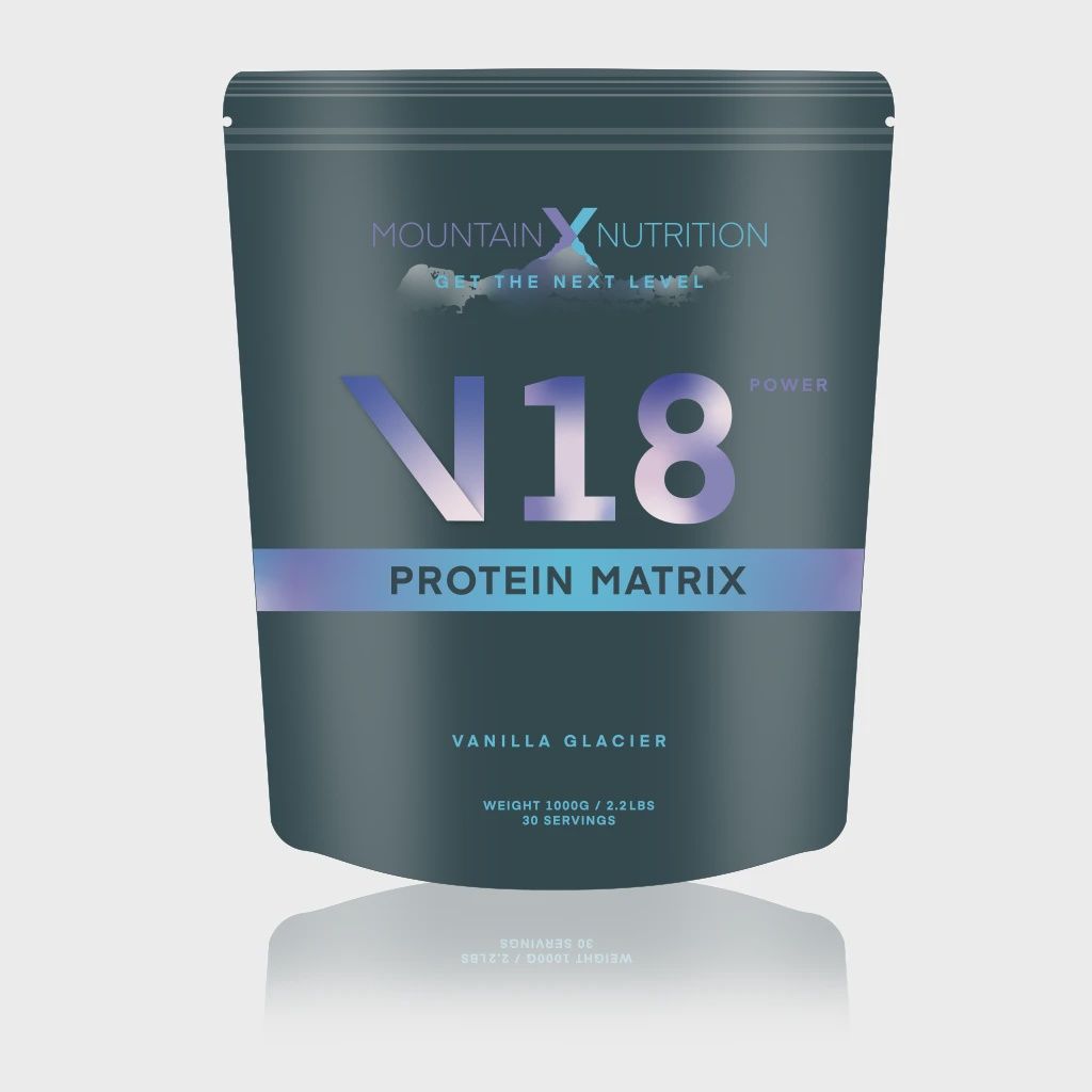 Mountain x Nutrition - V18Power Protein Matrix - 1 kg, Flavour: Vanilla