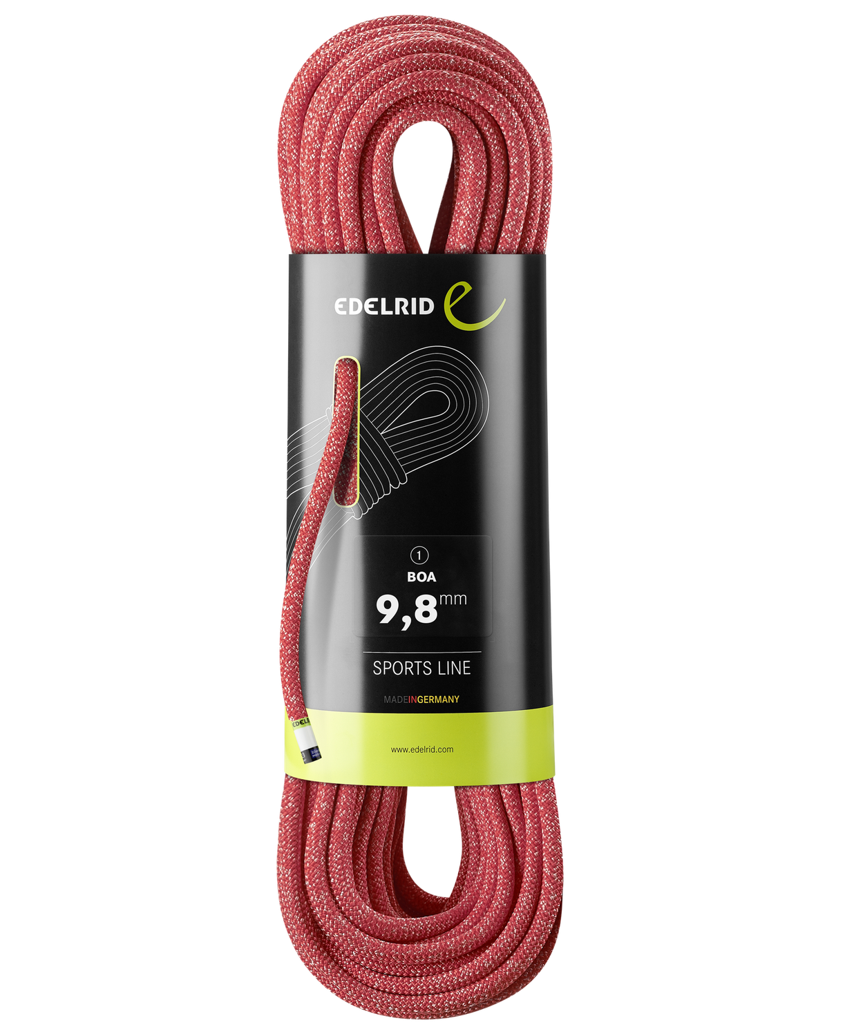 Edelrid - Boa 9,8 mm - Red - Climbing Rope, Length: 40 m