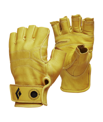 Black Diamond - Stone Gloves - Half-Finger Leather Climbing Gloves