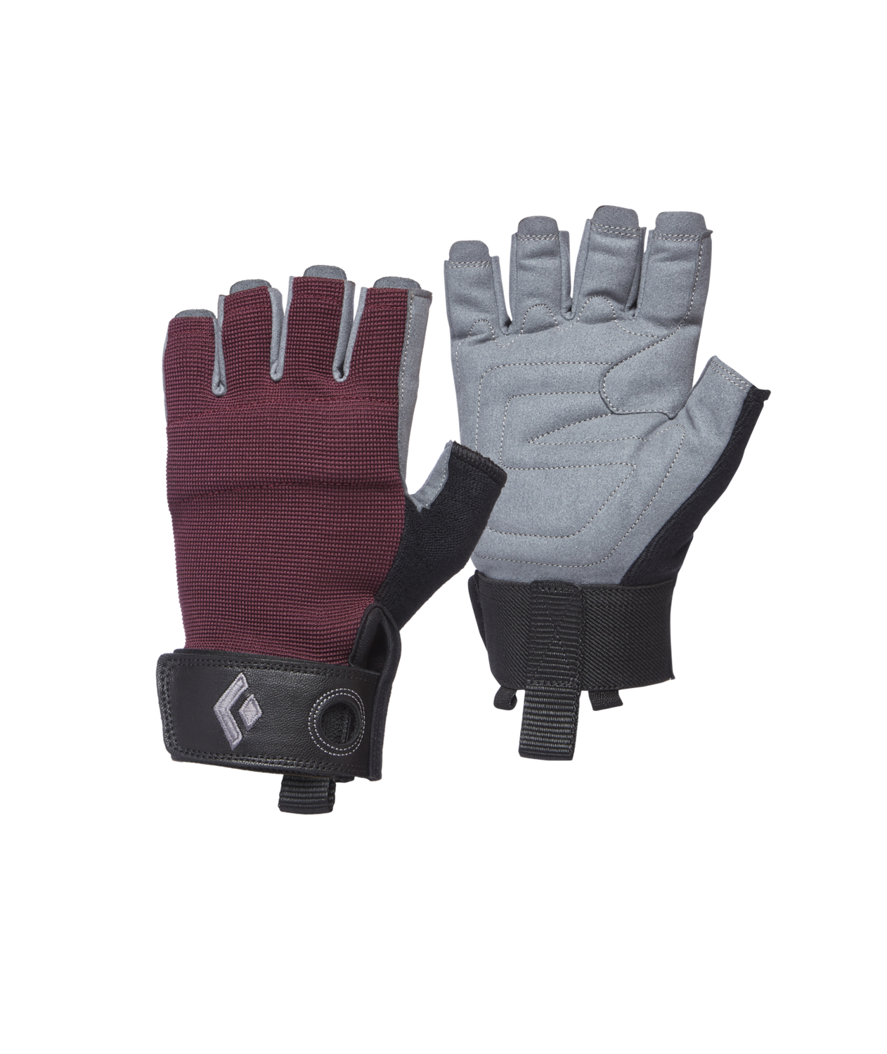 Black Diamond - W&#39;s Crag Half-Finger Gloves - Bordeaux - Climbing Gloves