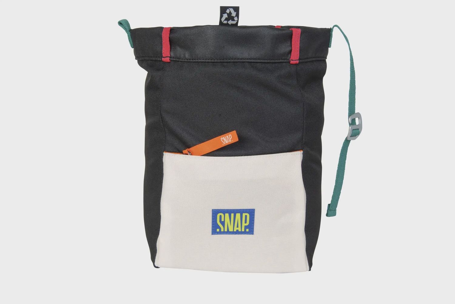 Snap - Big Chalk Bag Fleece - Bouldering Chalk Bag, Colour: Black/Chalk