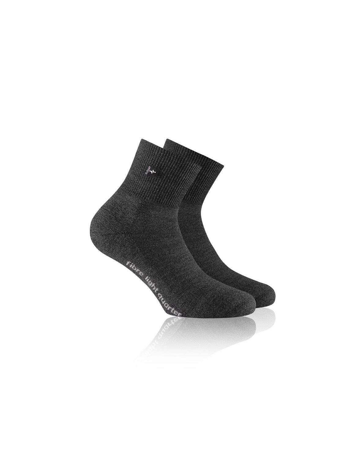 Rohner - Fibre Light Quarter - Black Denim - Trekking Socks