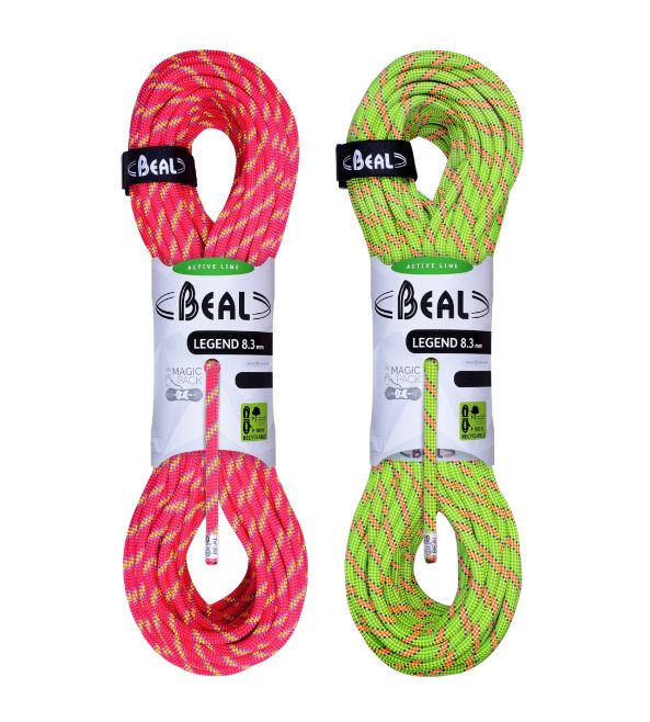 Beal - Legend 8,3 mm Pack - Green/Pink - Climbing Ropes, Length: 2 x 50 m