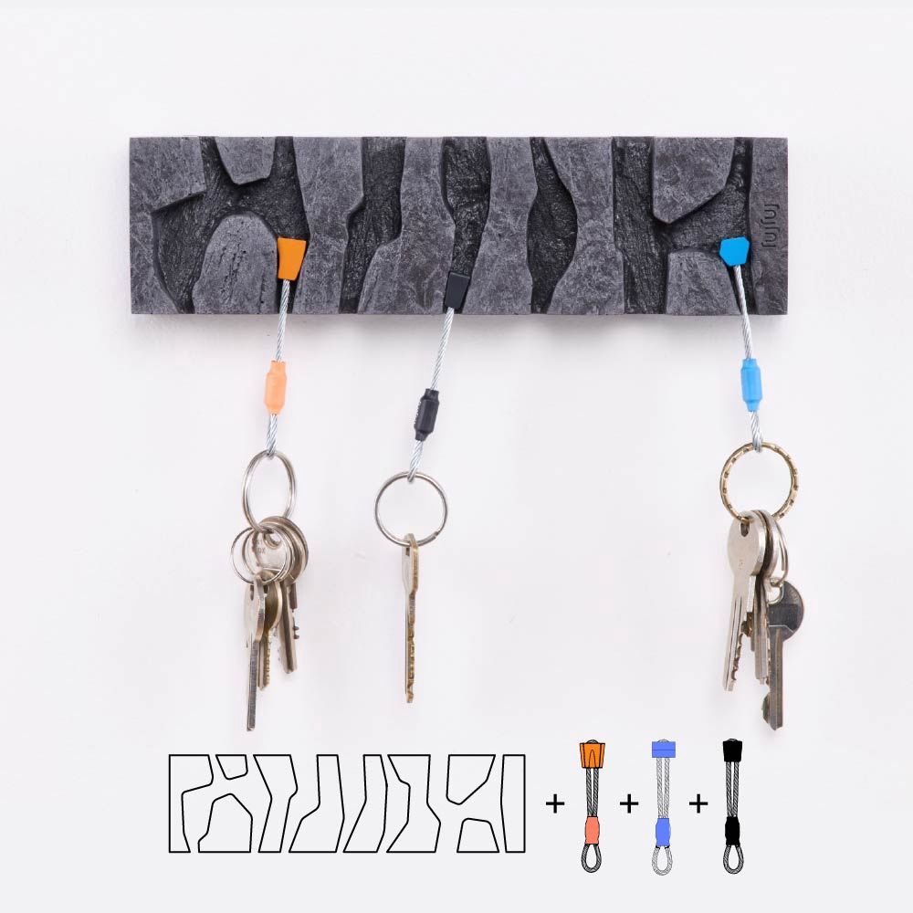 Fujfuj - Keyholder CLASSIC 2 - Concrete, Combination: Nuts