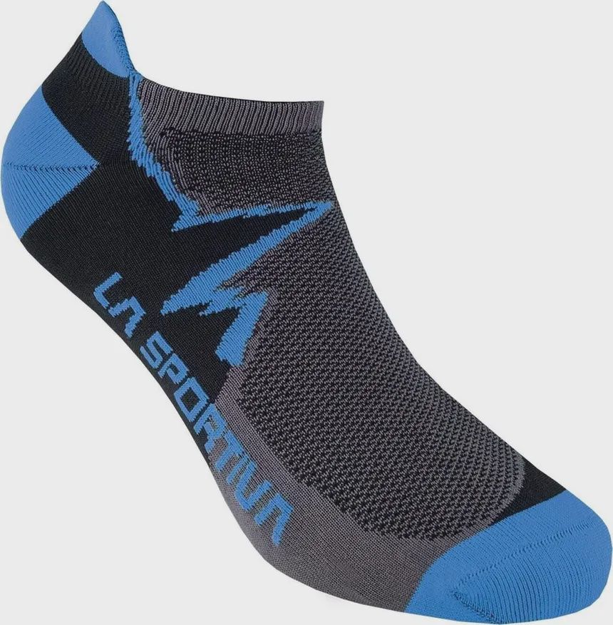 La Sportiva - Climbing Socks - Carbon/Electric Blue, Size: S (35-37)