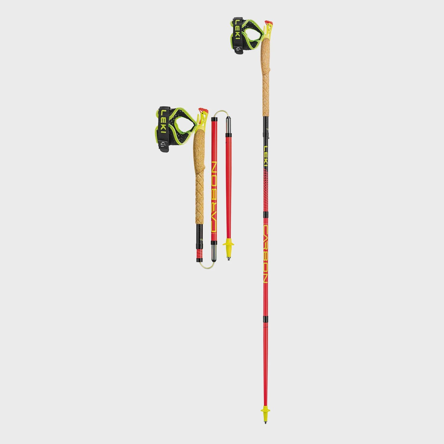 Leki - Ultratrail FX.One - Bright Red/Black/Neonyellow - Trail Running Poles