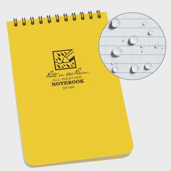 RITR - No. 146 - Yellow - 15,5x10,5 cm - All-Weather Notebook