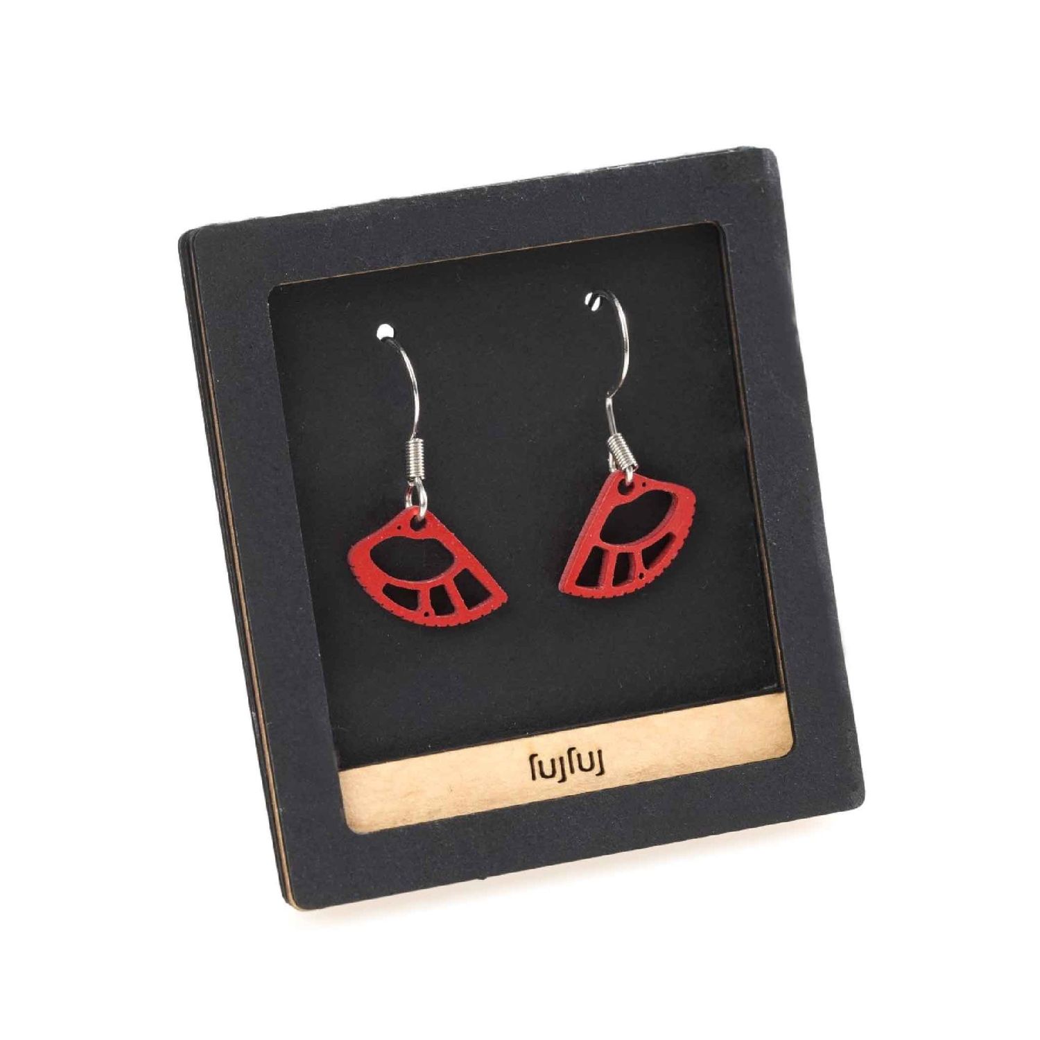 Fujfuj - CAM Earrings, Colour: Red