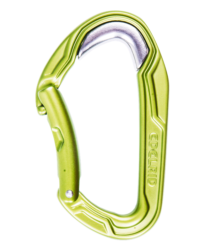 Edelrid - Bulletproof Bent - Oasis - Climbing Carabiner with Steel Insert
