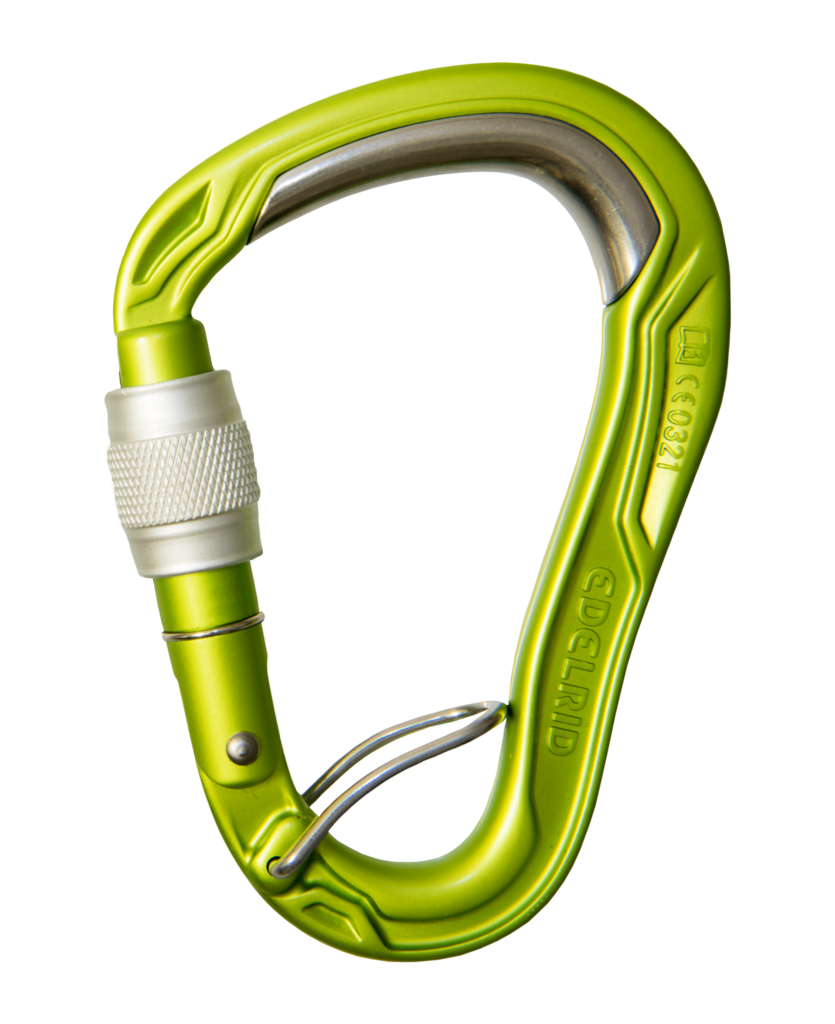 Edelrid - HMS Bulletproof Screw FG - Oasis - Directional Climbing Carabiner with Steel Insert