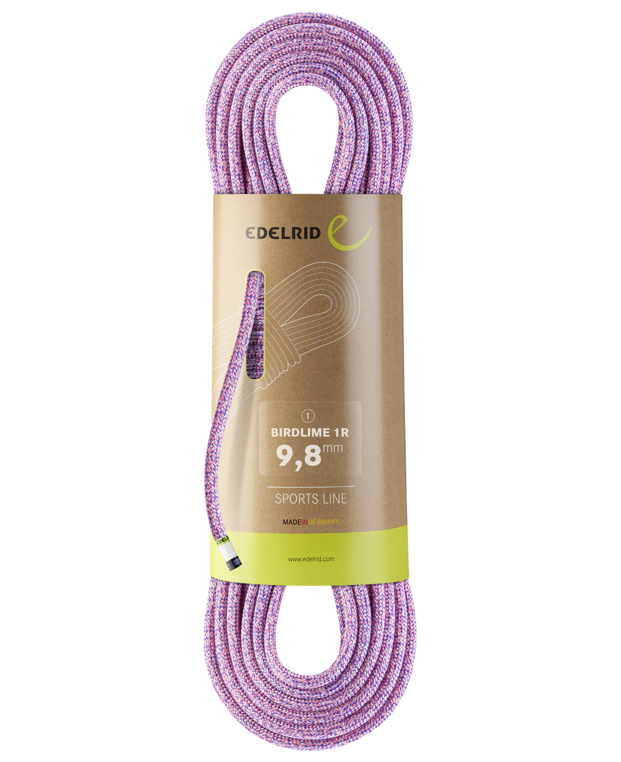 Edelrid - Birdlime 1R 9,8 mm - Pink/Royal - Single Rope, Length: 50 m