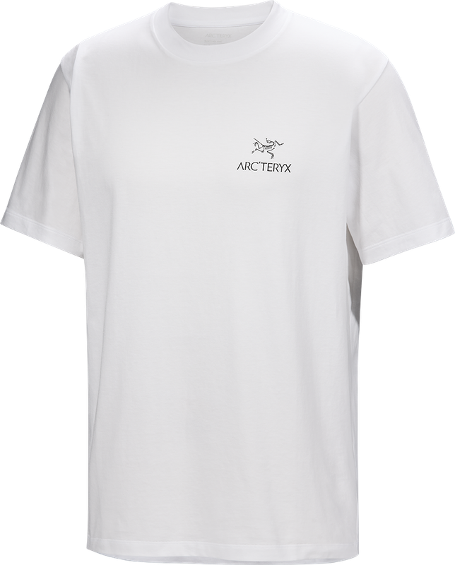 Arc'teryx - Kragg SL Cotton Bird Word SS M - White Light/Black - Men's T-Shirt