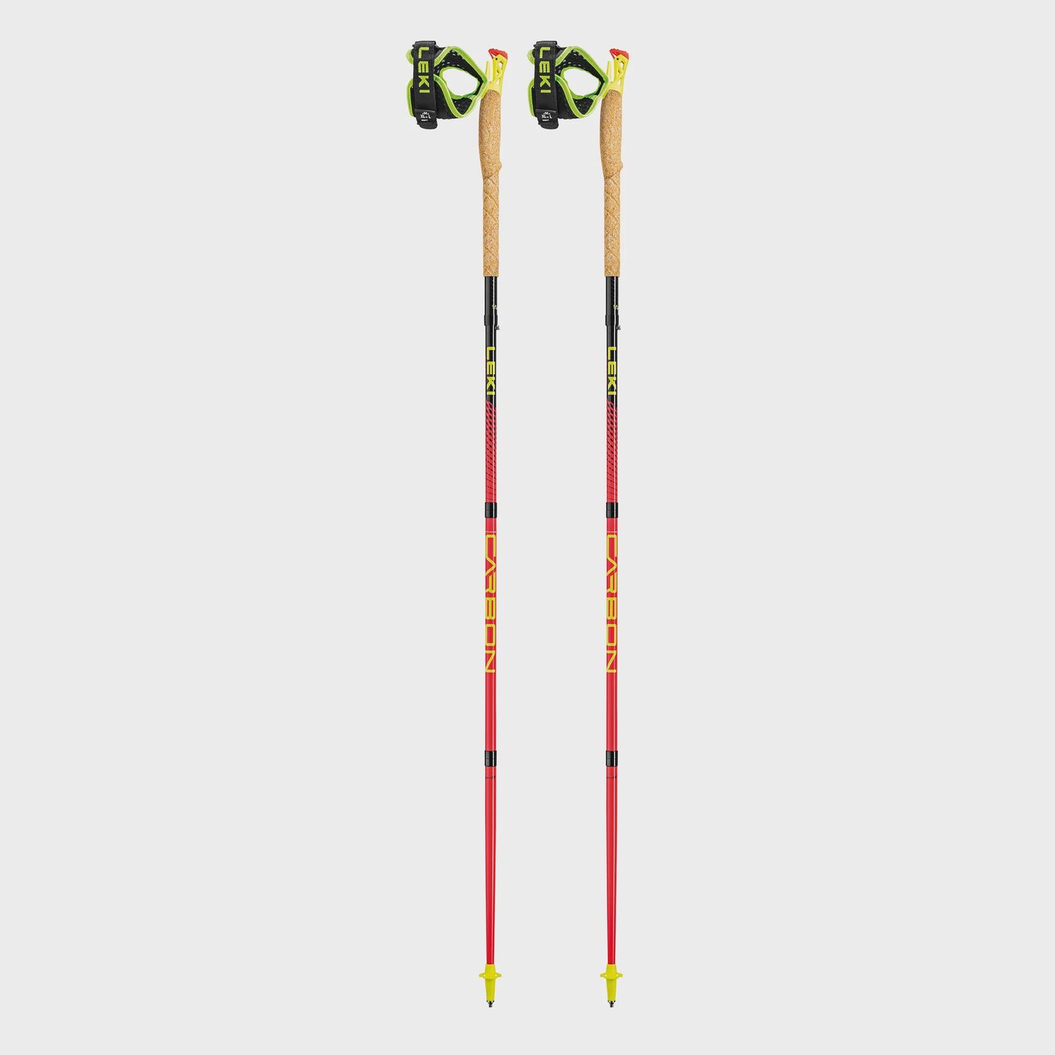 Leki - Ultratrail FX.One - Bright Red/Black/Neonyellow - Trail Running Poles, Length: 105 cm
