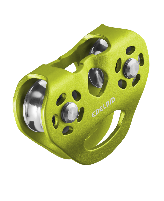 Edelrid - Warp - Double Pulley with Stainless Steel Sheaves and Ball Bearings