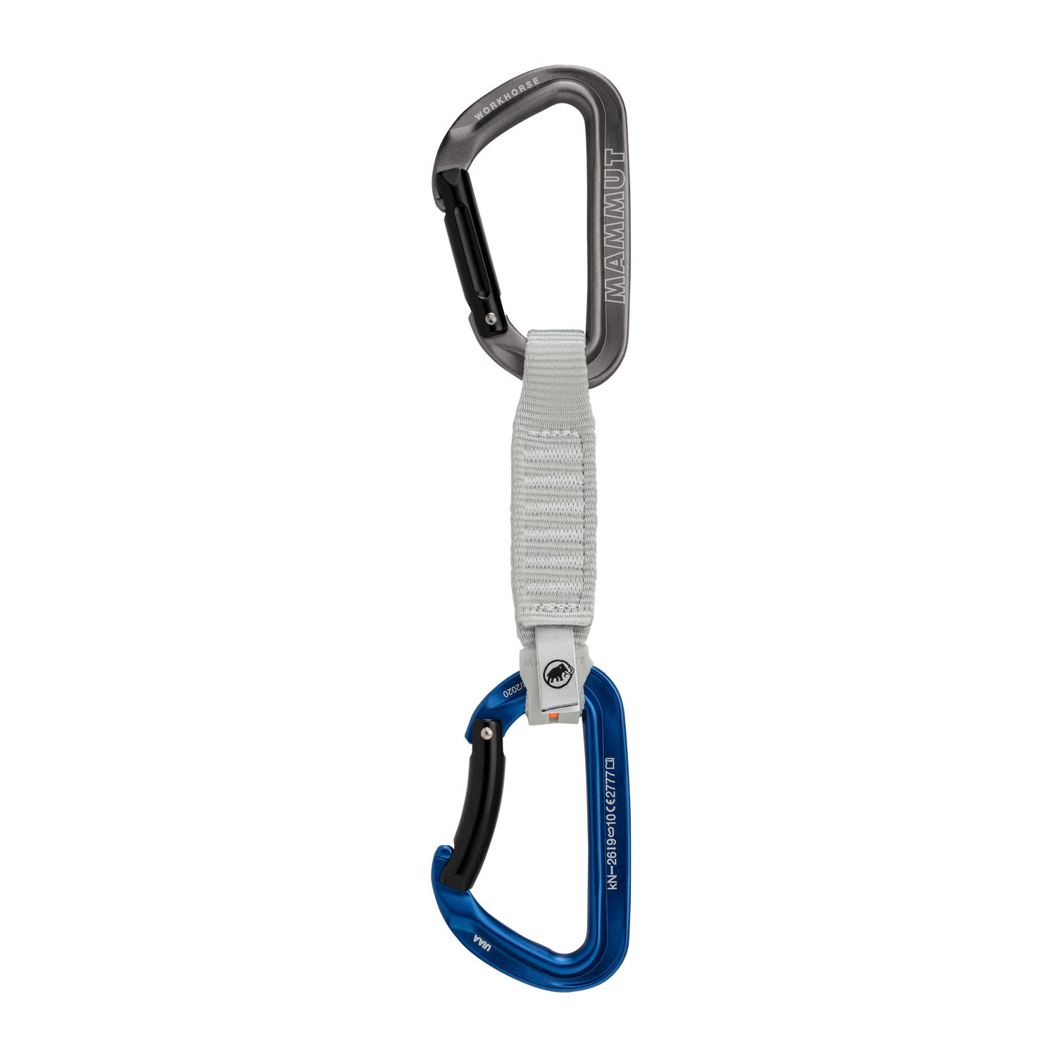 Mammut - Workhorse Keylock - Grey/Blue - Quickdraw, Length: 12 cm