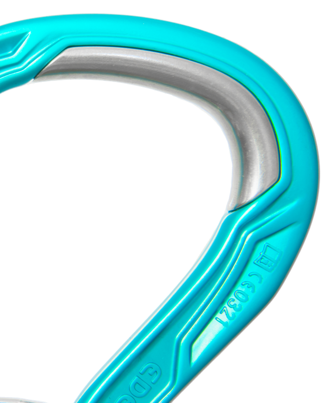 Edelrid - HMS Bulletproof Triple FG - Icemint - Directional Climbing Carabiner with Steel Insert