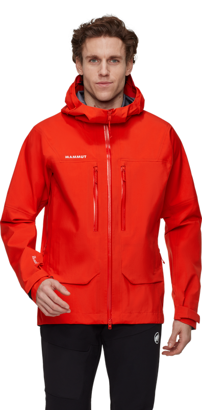 Mammut - Crater Pro HS Hooded Jacket Men - Mammut Red - GTX Hardshell Jacket