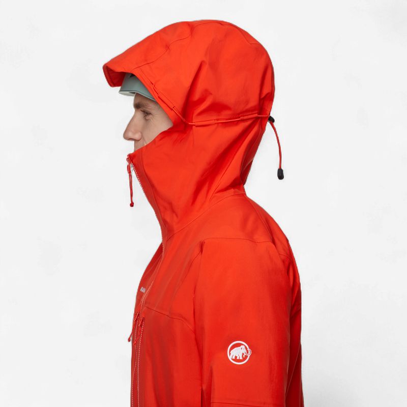 Mammut - Crater Pro HS Hooded Jacket Men - Mammut Red - GTX Hardshell Jacket
