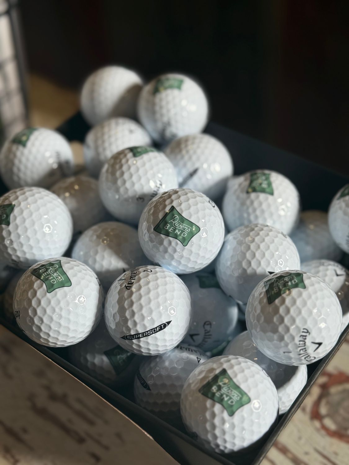 Sleeve of Rivers Bend Logo Golf Balls
