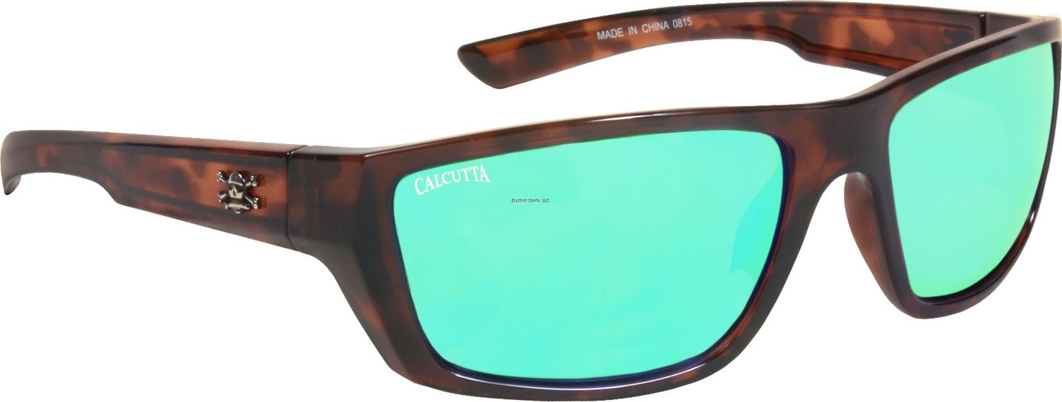 Calcutta Sancho Sunglasses Tortoise Frame Green Mirror Lens