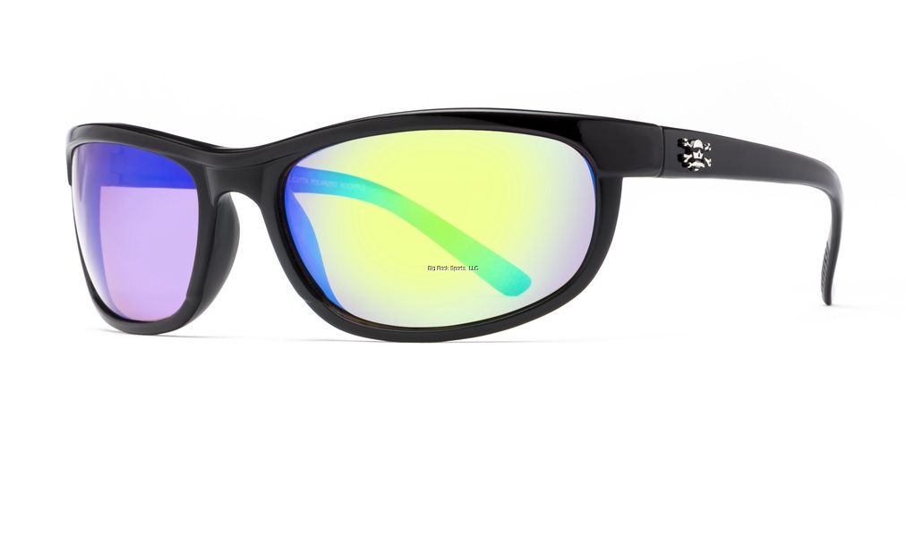Calcutta Norton Sunglasses Matte Black Frame With Green Mirror Lens