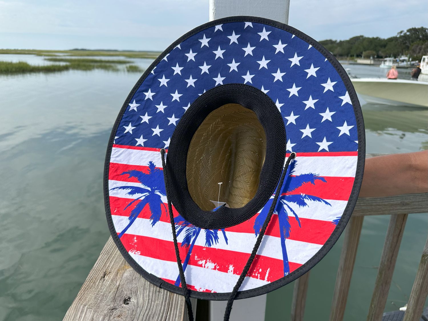 Lifeguard Straw Hat, Color: American Flag